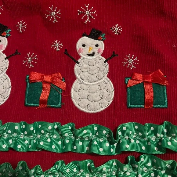 Corduroy Christmas 2 Piece Dress 3T - Picture 2 of 6